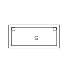 Galassia 9568 Supporting Metal Structure for Single Recessed Washbasin in White