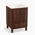 Kohler 99501-LG-1WE Jacquard 24-Inch Vanity with Furniture Legs, 2 Doors and 1 Drawer in Terry Walnut