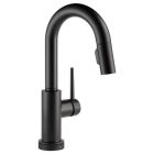 Delta 9959T-BL-DST Trinsic Single Handle Pull-Down Bar / Prep Faucet With Touch2O Technology In Matte Black