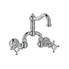 Rohl A1418XMAPC-2 Acqui Wall Mount Bridge Lavatory Faucet in Polished Chrome