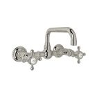 Rohl A1423XMPN-2 Acqui Wall Mount Bridge Lavatory Faucet in Polished Nickel