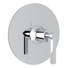 Rohl A4214LMAPC Lombardia Thermostatic Trim Plate without Volume Control with Metal Lever Handle in Polished Chrome (Rough Sold Separately)