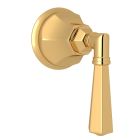 Rohl A4812LMIBTO Palladian Trim for Volume Controls and Diverters with Metal Lever Handle in Italian Brass (Rough Sold Separately)