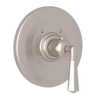 Rohl A4814LMSTN Palladian 3/4" Thermostatic Trim Plate with Cross Handle and without Volume Control in Satin Nickel (Rough Sold Separately)