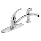 Delta B4410LF Foundations Single Handle Kitchen Faucet With Spray In Chrome
