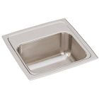 Elkay BLR150 Lustertone Classic Stainless Steel 15" x 15" x 7-1/8", Single Bowl Drop-in Bar Sink