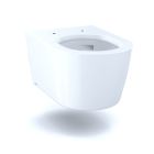 Toto CT447CFG#01 RP Wall-Hung Contemporary D-Shape Dual Flush 1.28 and 0.9 GPF Toilet with CEFIONTECT in Cotton White