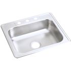 Elkay D125223 Dayton Stainless Steel 25" x 22" x 6-9/16", Single Bowl Drop-in Sink
