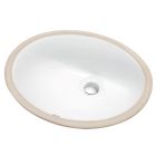 Emory and Bond EB21512UG Under Counter Mount, Oval Basin, Glazed Underside, with Overflow Hole, White