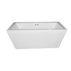 Emory and Bond EB40367 Burlington Free Standing Bath Tub 67"L x 32"W x 23"H, Acrylic, Glossy, Rectangular, Center Drain, 61 Gallons