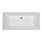Emory and Bond EB40567 Cape May Free Standing Bath Tub 67"L x 32"W x 23"H, Acrylic, Glossy, Rectangular, Center Drain, 74 Gallons