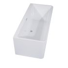 Emory and Bond EB40667 Cumberland Free Standing Bath Tub 67"L x 30"W x 23"H, Acrylic, Glossy, Freestanding, Center Drain, 68 Gallons