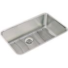 Elkay ELUH281610DBG Lustertone Classic Stainless Steel 30-1/2" L X 18-1/2" W X 10" H, Single Bowl Undermount Sink Kit (Includes LKWOBG2816SS Bottom Grid and LK99 Drain)