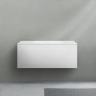 Blu Bathworks F51V1-1200-01M 51 Collection Series 1200 Wall-Mount 20.25D x 47.25W x 19H Vanity Frame And Drawer Panel in White Matte