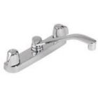 Gerber G0742406G 2H KITCHEN FAUCET, METAL FLUTED HANDLE, CASTING UNDERBODY, D-TUBULAR SPOUT, LESS SPRAY, DECK MOUNT