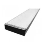 Gray Metal 10 X 3 1/4 X 60" Buttonlock Wallstk