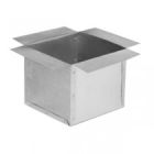 Gray Metal 12X12X6-320NO 12" X 12" 30 GA Diffuser Box with No Outlet - 6" Deep