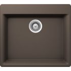 Schock GAXN100T063 Galaxy Cristalite Topmount Single Bowl Kitchen Sink In Mocha - 8.62" H X 23.62" W X 20.87" D