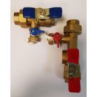 Granite GNAVISO10 Brass Tankless Boiler Valve Kit, 1" Union NPT Female x NPT Female