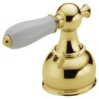 Delta H612PB Porcelain Lever Handle Set - Roman Tub In Polished Brass