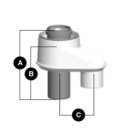 Centrotherm ICCT4604 4"/6" Concentric to 4" Twin Pipe Adaptor