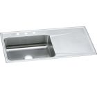 Elkay ILR4322L1 Lustertone Classic Stainless Steel 43" x 22" x 7-5/8", Single Bowl Drop-in Sink with Drainboard