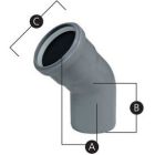 Centrotherm ISEL0645UV InnoFlue 45° Elbow Polypropylene-UV, 6"