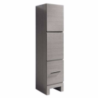 Madeli LCVS-181876-R001-AG Lcvs 181876 R001 Ag 18 Inches W Vicenza Linen Cabinet, Shelves Grey, Right Hinged Door, With 2 Soft Closing Doors And 1 Bottom Pull Out Drawer And Tray