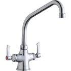 Elkay LK500HA08L2 Single Hole with Concealed Deck Faucet with 8" High Arc Spout 2" Lever Handles Chrome