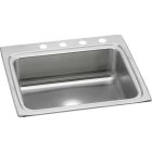 Elkay LR25224 Lustertone Classic Stainless Steel 25" x 22" x 8-1/8", Single Bowl Drop-in Sink