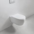 Blu Bathworks LW6020A Metrix Dual Flush 0.8/1.6GPF Wall-Mount Rimless Toilet Bowl in White (Seat and In-Wall Carrier Sold Separately)
