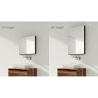 WetStyle M3430ME-REC-16 Furniture ''M'' RECessed Mirrored Cabinet 34 X 30 Height in Walnut Chocolate