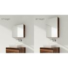 WetStyle M7030ME-38-LED Furniture ''M'' Mirrored Cabinet 70 X 30 Height LED Option in Oak Smoked