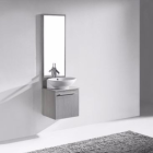 Madeli MF900-18-003-AG Mf900 18 003 Ag Plain Mirror, With Wooden Base, Shelves Grey
