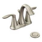 Moen 6410BN Eva Two-Handle High Arc Bathroom Faucet in Nickel