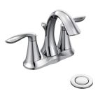 Moen 6410 Eva in Brushed Nickel Two-Handle High Arc Bathroom Faucet in Chrome