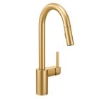 Moen 7565BG Align Pullout Spray Single Hole Kitchen Faucet in Brushed Gold