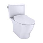 Toto MS442234CEFG#01 Nexus® Two-Piece Elongated 1.28 GPF Universal Height Toilet with CEFIONTECT and SS234 SoftClose Seat, WASHLET+ Ready in Cotton White