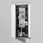 Robern PLM2040BLE PL Series Cabinet, 20" W X 40" H X 4" D, Flat Top, Polished Edge, Left Hinge, Black Interior, Electric