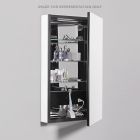 Robern PLM2440BBRE PL Series Cabinet, 23-1/4" x 39-3/8" x 4", Flat Top, Bevel Edge, Right Hinge, Black Interior, Electric