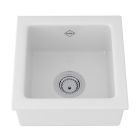Rohl RC1515WH Lancaster Shaws Original Single Bowl Fireclay Bar/Food Prep Sink in White