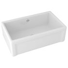 Rohl RC3017WH Eggerton Shaws Original Egerton Casement Edge Front Single Bowl Farmhouse Apron Fireclay Kitchen Sink in White