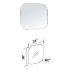 Madeli RL-PT2420-003-AL Euro Floating Mirror 24"W X 20 H- Aluminum