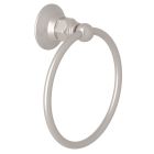 Rohl ROT4STN Acqui Italian Bath Wall Mount Towel Ring in Satin Nickel