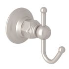 Rohl ROT7STN Acqui Italian Bath Wall Mount Single Robe Hook in Satin Nickel