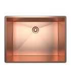Rohl RSS2418SC Forze Single Bowl Stainless Steel Kitchen Sink in Copper