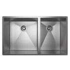 Rohl RSS3118SB Forze 1 1/2 Bowl Stainless Steel Kitchen Sink in Brushed