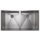 Rohl RSS3518SB Forze Double Bowl Stainless Steel Kitchen Sink in Brushed