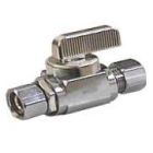Wal-rich RV100LF 3/8 inch Female Compressionxcompression 1/4 Turn Lead-Free Straight Retrofit Valve
