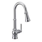 Moen S72003 Paterson 1.5 GPM Single Hole Pull Down Kitchen Faucet with Duralast Cartridge and Reflex, PowerBoost, and Duralock Technologies in Chrome